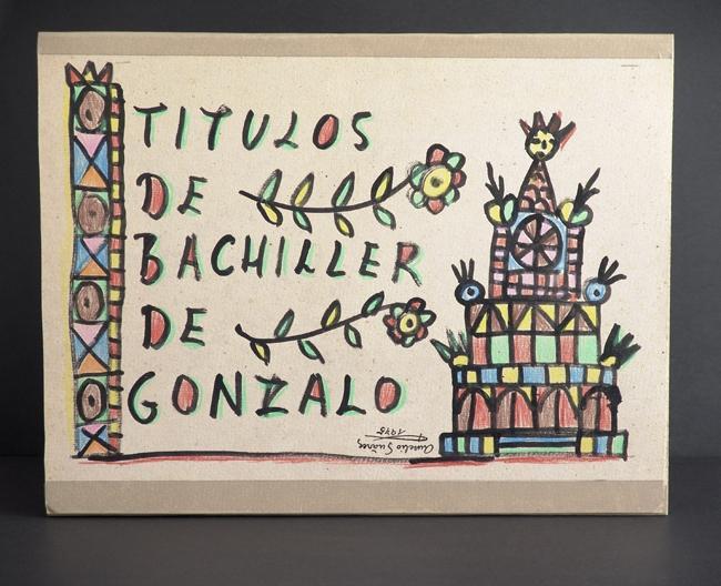 Donación Carpeta de títulos de Bachiller de Gonzalo