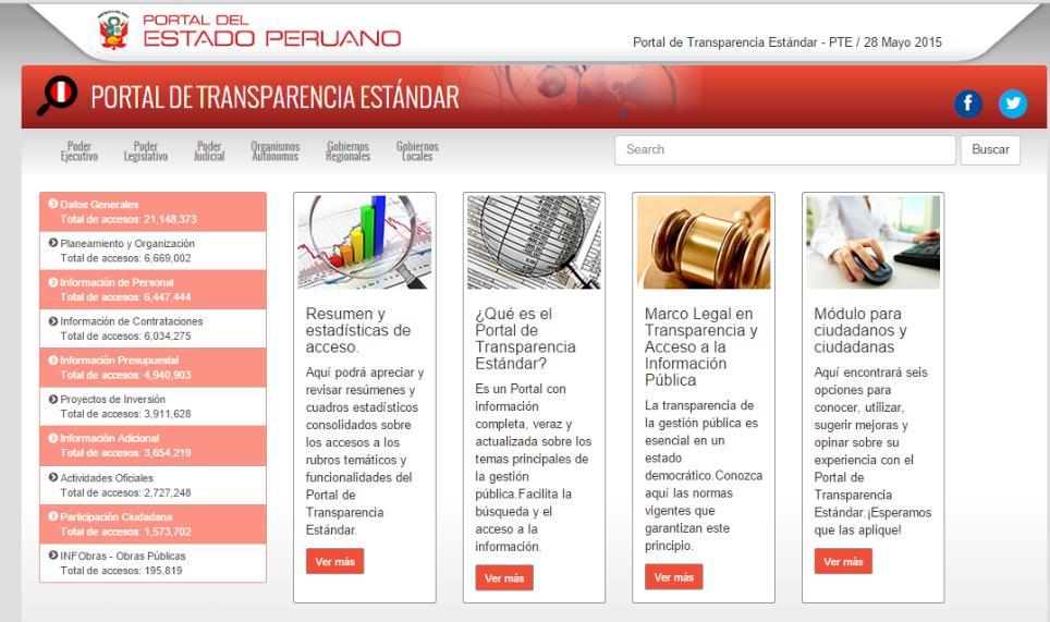 PORTALES DEL ESTADO AVANCES PORTAL DE TRANSPARENCIA ESTANDAR (2009) www.transparencia.gob.