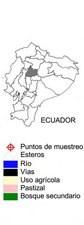 USO DE SUELO Y SU INFLUENCIA EN LA CALIDAD DEL AGUA, ECUADOR 3 las latitudes 00o59 21 01o01 30 y las longitudes 79o14 40 79o13 12 ).