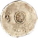 00 654. 1 Real, Moneda Provisional de Zacatecas, 1812.
