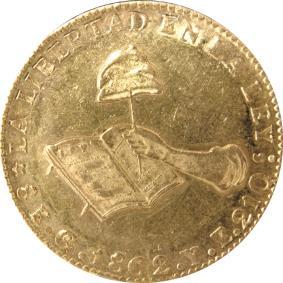 491. 8 Escudos, Guanajuato, 1862/1, YF/E.