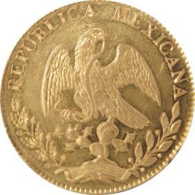 8 Escudos, Guanajuato, 1870, FR. (KM- 383.