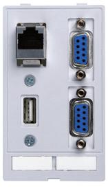 A); RJ45; SUB-D25 USB (forma A); RJ12; SUB-D9 2 x USB; hembra/hembra, forma A 1 x SUB-D25; hembra/macho 1 x USB; hembra/hembra,