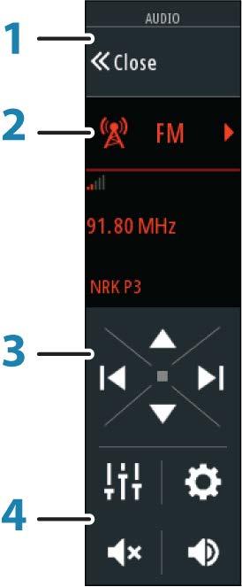 Activación del audio El sistema debería identificar automáticamente un dispositivo de audio compatible conectado a la red NMEA 2000.