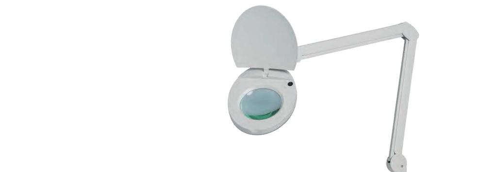 Luminaria con lente de aumento LUPA LED HF Lámpara LED con lente circular de aumento.lupa LED HF está destinada a la realización de trabajos muy meticulososyde gran exactitud.
