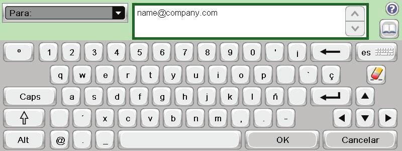 En la pantalla de inicio, toque el botón Correo electrónico. NOTA: Si se le solicita, escriba su nombre de usuario y contraseña. 3.