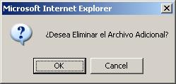 Eliminar Archivos Adjuntos Para poder Eliminar los Archivos Adjuntos, es necesario presionar sobre el botón que se encuentra a la izquierda del nombre del archivo adjunto.