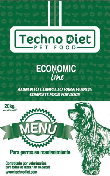 ECONOMIC LINE MENU PARA PERROS EN MANTENIMIENTO Descripción: Alimento completo y equilibrado pensado para perros en época de descanso, excelente transito intestinal.
