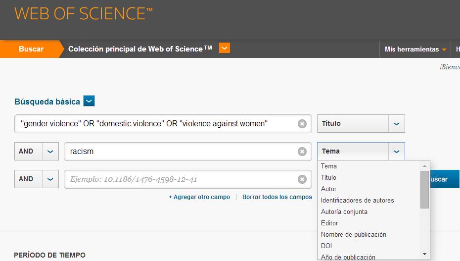 Web of Science Utilizando el