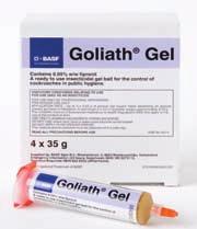 Geles Nueva Fórmula más avanzada Goliath Gel El tratamiento para el control de cucarachas más rápido y eficaz. Persistencia de tratemiento hasta 6 meses.