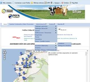 Sistema de información de fiebre aftosa Ecuador Sistema bajo control desde Febrero del 2012 Servidor exclusivo para