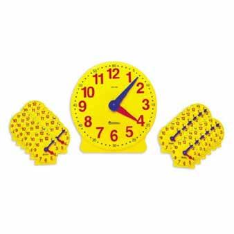 Clasroom clock Contadores o fichas de 2 colores Siempre es hora de aprender con este kit de aula de gran valor. Introducción perfecta al concepto de tiempo analógico.