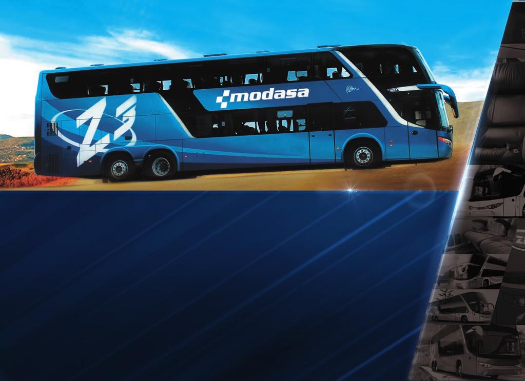 ZEUS 3 BUS DOBLE PISO El bus Zeus 3 Modasa, para el transporte interprovincial y de turismo de alta capacidad, está diseñado para brindar mayor seguridad y confort a todos los usuarios,