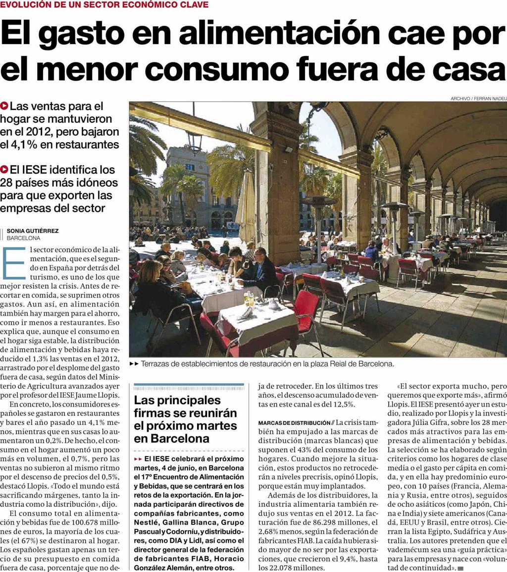 EL PERIODICO DE CATALUNYA BARCELONA 29/05/13 Prensa: Diaria Tirada: 142.474 Ejemplares Difusión: 110.