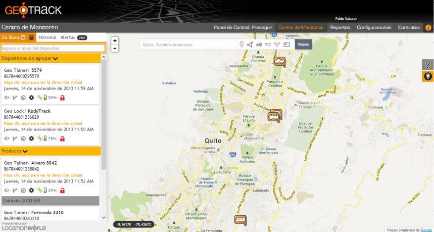PORTAL WEB DE MONITOREO Visualización de ubicación, trayectoria, distancia y velocidad promedio del dispositivo.