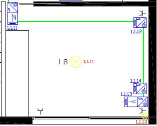 - Vivienda duplex: Estancias Habitación ppal Control de luminarias encender, apagar o regular L8-1 actuador dimmer - 3 sensor pulsador