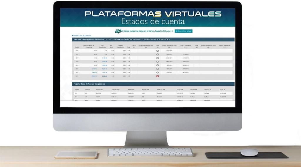 Plataforma Virtual: Pago y consulta en Línea 1. Plataforma Virtual cuyos beneficios son: Facilita el pago a través de banca electrónica y red de cajeros.