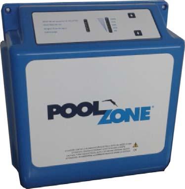 Cloración salina piscina privada Clorador salino analógico Modelo Poolzone Sensor de caudal. Control de cubierta automática. Medidas; 250 x 308 x 89 cm. / 4. Alta protección a la estanqueidad IP65.