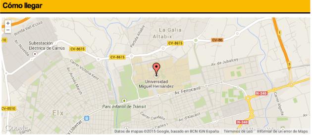 3.- Instalaciones deportivas Mapa campus Universidad Miguel