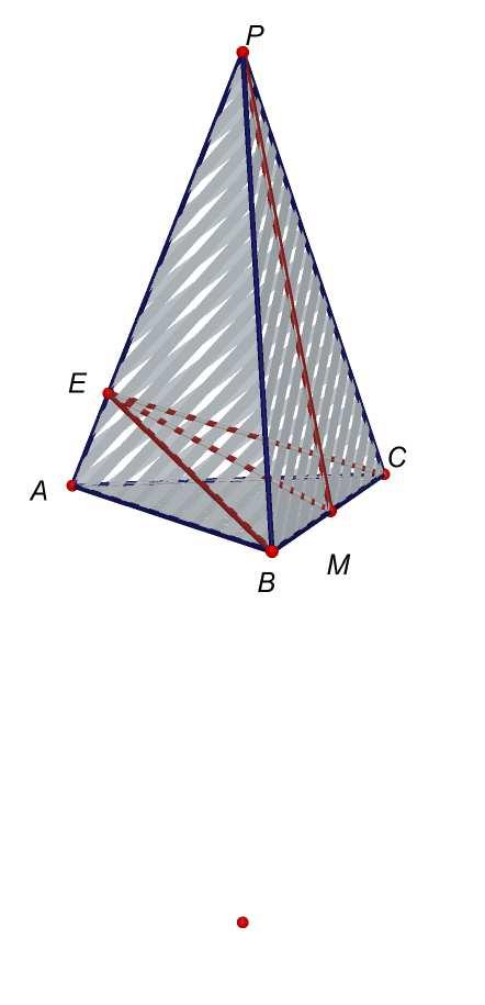 67- Siga P una piràmide triangular regular de base d aresta 5 L aresta P és perpendicular al plànol i alculeu l àrea total de la piràmide P 7 Siga el punt mig de l aresta Siga P 7x, x plicant el