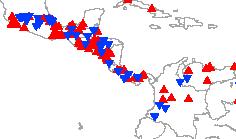 Tendencias Climáticas Importante: Sequías Inundaciones Tendencia de las lluvias en América Central y el norte de Sud América (1961-2003).