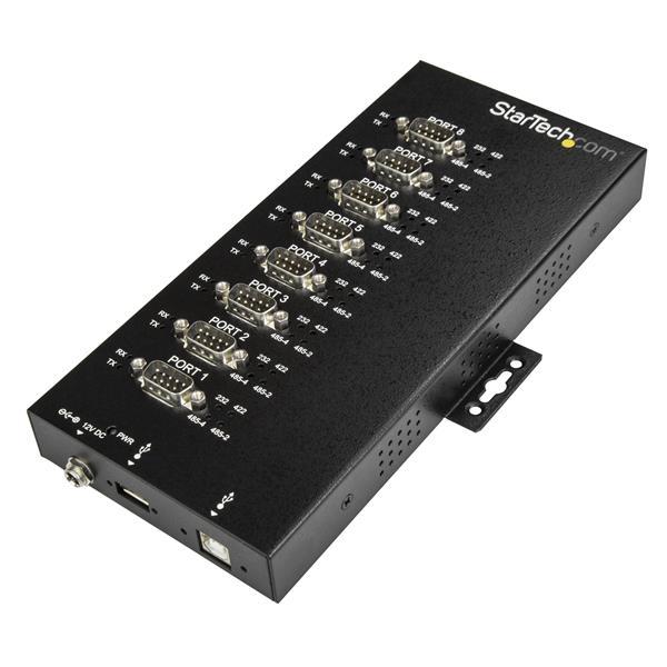 Adaptador Industrial USB a 8 Puertos Serie DB9 RS232 RS422 RS485 con Protección ESD de 15kV - Cable Conversor USB a Serial Product ID: ICUSB234858I Permite agregar de manera fácil y rápida puertos
