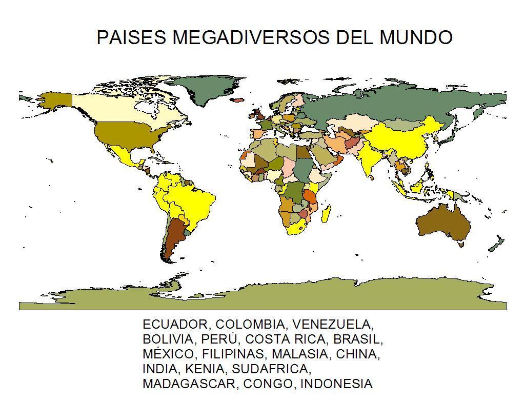 Versión controlada por el MAE a junio 2009 La biodiversidad como una ventaja comparativa DIAGNOSTICO SECTORIAL Uno de los 17 países mega-diversos