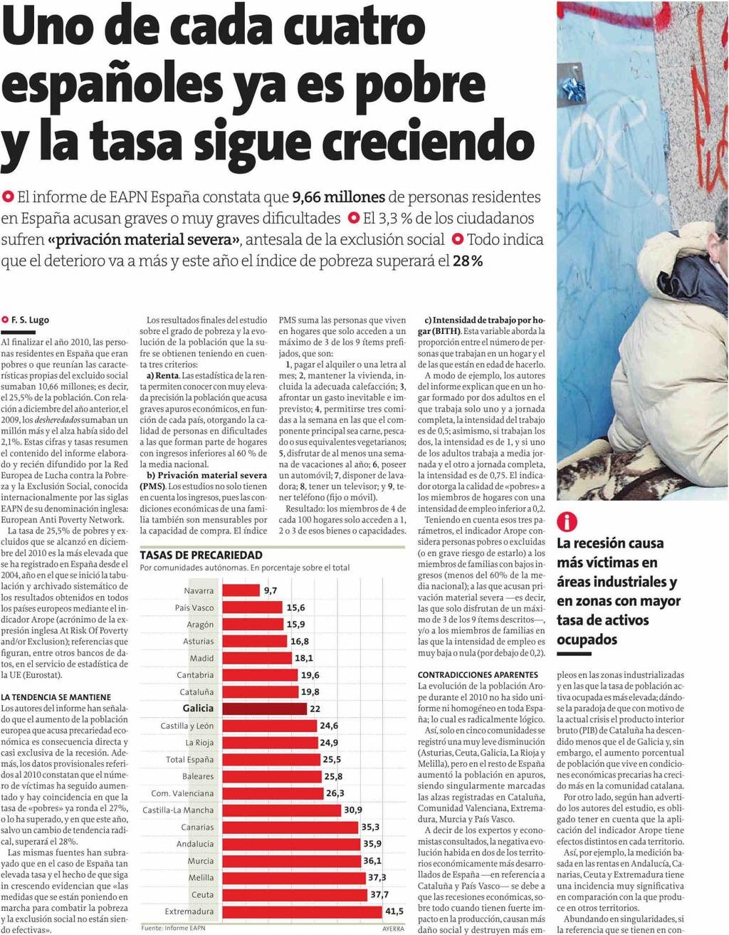 LA VOZ DE GALICIA (MERCADOS) VIGO Prensa: Tirada: Difusión: 12/02/12 Semanal (Domingo) 111.518 Ejemplares 97.
