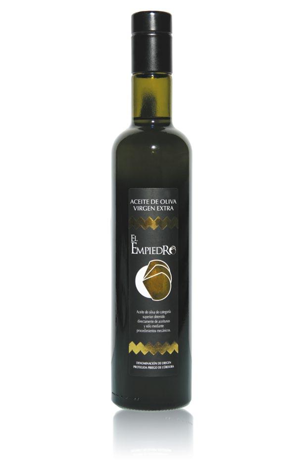 Es un aceite de oliva virgen extra obtenido de aceitunas de las variedades Picuda y Hojiblanca, mediante procedimientos mecánicos que no producen alteración alguna, por lo que conserva el sabor,