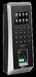Interfaz de Control de Acceso: Cerradura Eléctrica, Sensor de Puerta, Botón de Salida, Alarma. Índice de Protección IP65. Pantalla OLED. Capacidad de Huellas: 3.