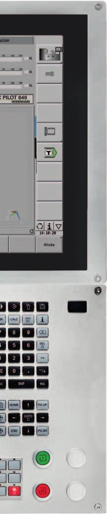 La pantalla puede manejarse con gestos como los que emplean para el manejo de terminales móviles. El CNC PILOT 640 está disponible en dos formatos de pantalla.