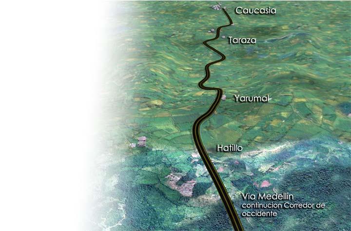 Hatillo - caucasia República de Colombia Avance 70,23 % 78,60 km Repavimentación 112,96 km Mantenimiento Periódico 236,56 km