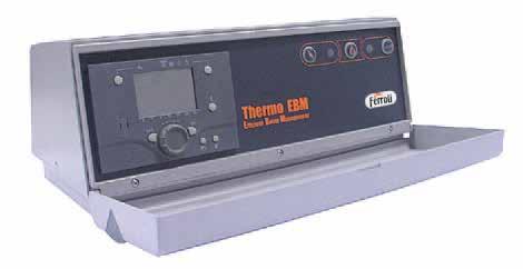 control que, además de contar con los controles del panel termostático, tiene la posibilidad de: - realizar la modulación del quemador en grupos térmicos con quemador
