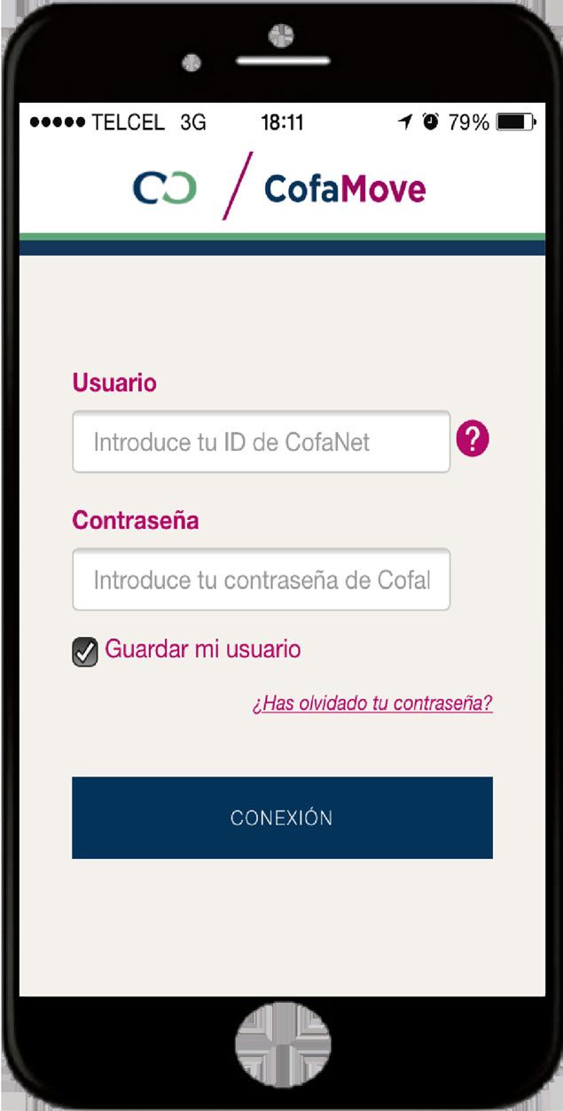 3 INTRODUCCIÓN / Especificaciones técnicas requeridas Podrá acceder a CofaMove después de descargarlo de su app store de preferencia : App Store (ios from V7.1) Google Play Store (Android from V4.
