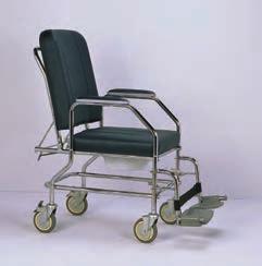 TSU SILLA INODORO RESIDENT Silla inodoro con ruedas. Fabricada en acero cromado es una silla muy duradera y resistente al uso intensivo.