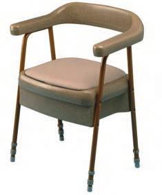 ASEO AD902 BANQUETA ASHBY AD904 SILLA WC DE MADERA ROYAL sillas con inodoro Cómoda silla con asiento acolchado, con inodoro incorporado y de altura graduable.