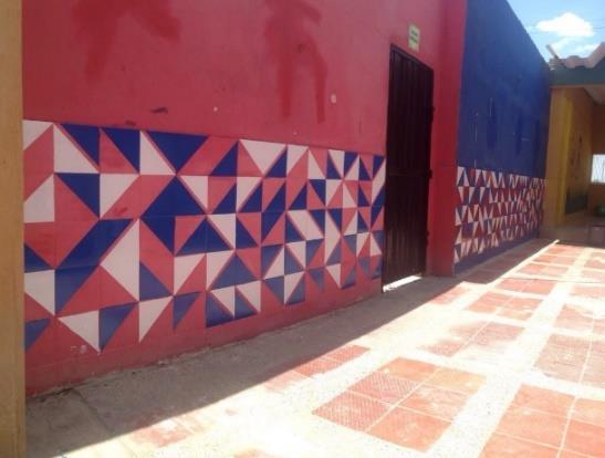 Foto 28. Mural construido en la Ludoteca NAVES de Manaure durante asistencia técnica Foto 29.