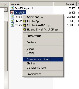 2. Windows XP: Ficheros y carpetas Crear accesos directos a ficheros: Abrir el Explorador de Windows. Seleccionar el fichero para el que se desea el acceso directo.