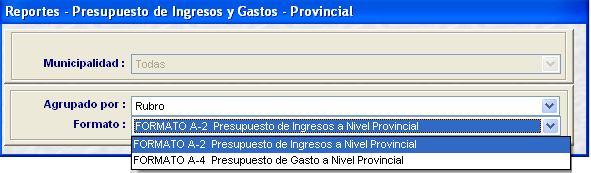 Presupuestal - Presupuesto de Ingresos y Gastos Provincial.