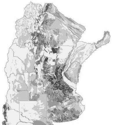 7 mm 7 mm 7 mm Productividad de los suelos, isohieta de los 7 mm/año y frentes de avance de la frontera agrícola en Argentina + 14 % NOA +