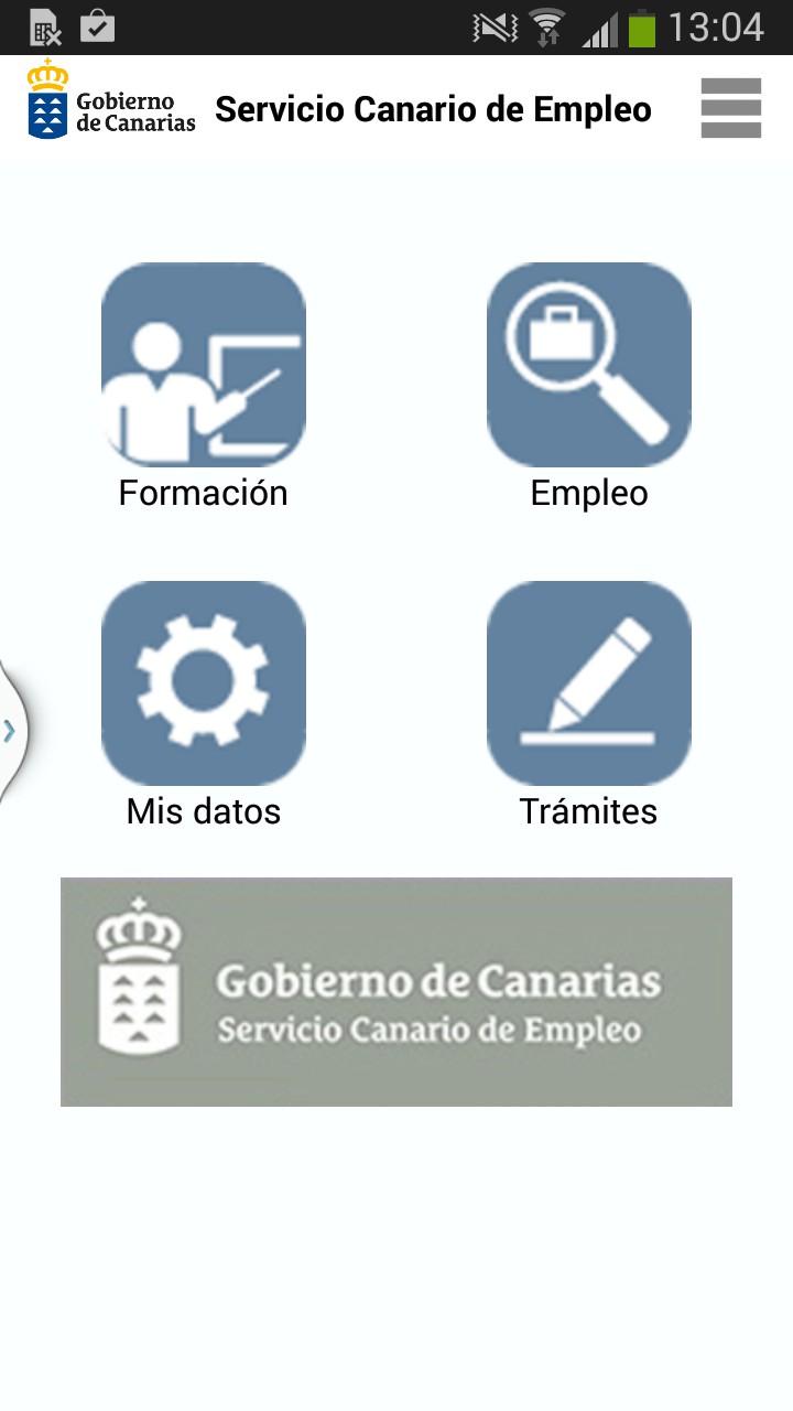 Instrucciones de uso de la Aplicación Móvil del Servicio Canario de Empleo.