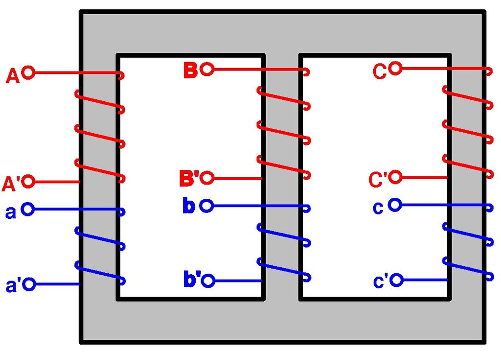 tres transformadores monofásicos idénticos (Fig. 1) o mediante un transformador trifásico (Fig.