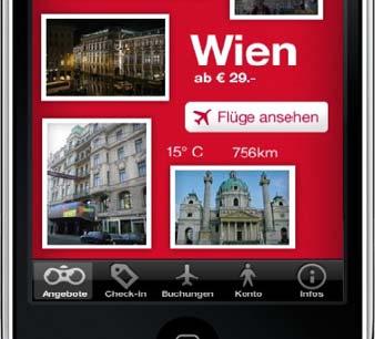 La aplicación Air Berlin para iphone (a partir de Abril