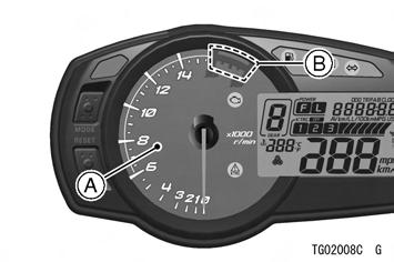 INFORMACIÓN GENERAL 43 Tacómetro El tacómetro muestra la velocidad del motor en revoluciones por minuto (r/min).