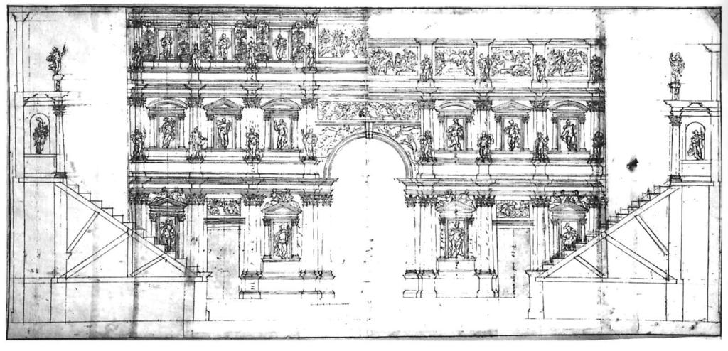 Palladio, estudio de la escena del Teatro
