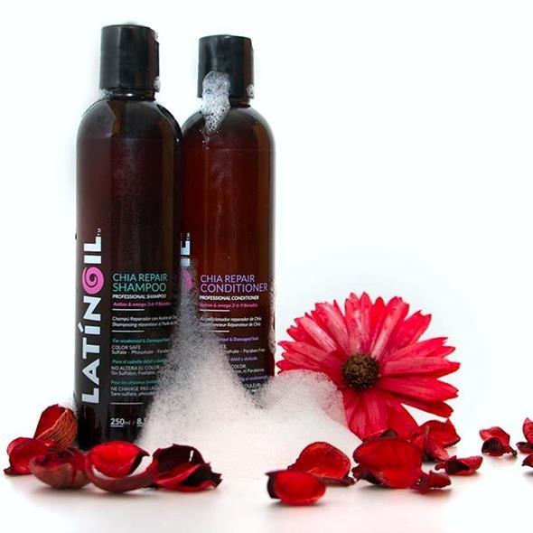 CHIA REPAIR SHAMPOO: Shampoo hidratante, dejando limpieza profunda en el folículo, tiene un efecto sebo regulador, efecto emoliente de regulación No-Grasos.