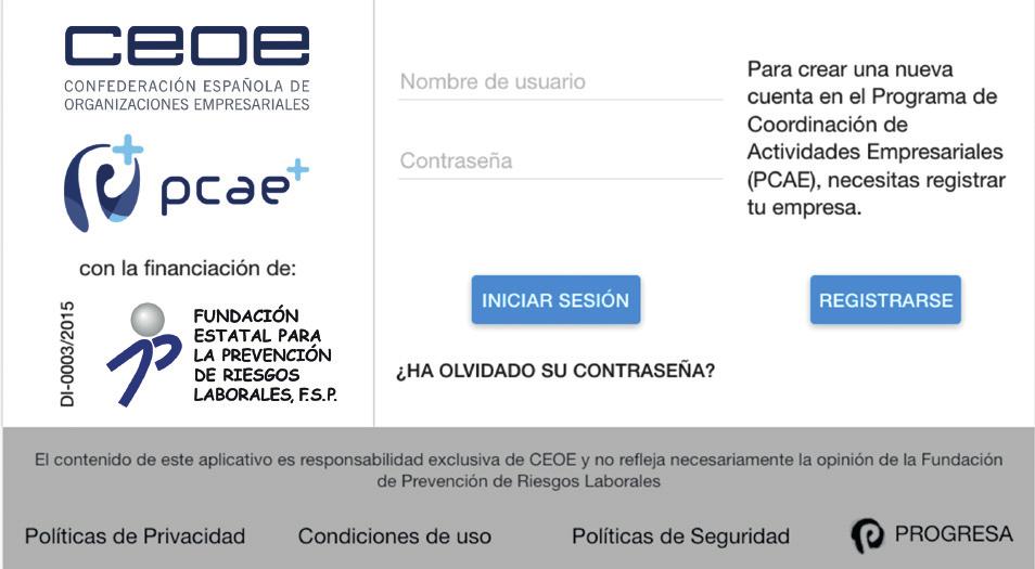 Pasos para utilizar PCAE+: 1. ACCEDER Para empezar a utilizar el programa PCAE+ debe acceder a la web https://pcae.ceoe.es 2.