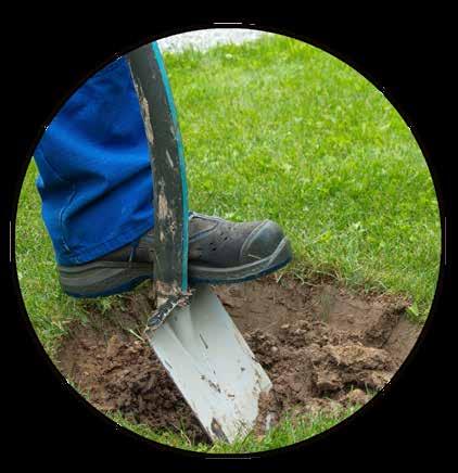 Antes de excavar La mayoría de los daños en la tubería son causados por personas que excavan a mano o con máquina, así que sepa qué hay debajo antes de comenzar a excavar.