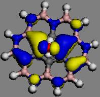 013 Debye), esto es debido a la introducción del hexágono de carbonos, por lo que presenta mayor covalencia la lámina dopada.