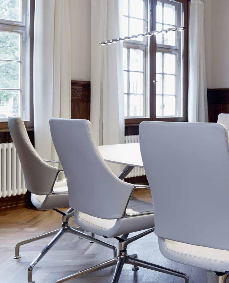 Un diseño distintivo y un confort excepcional: el sillón de conferencia Graph ofrece una
